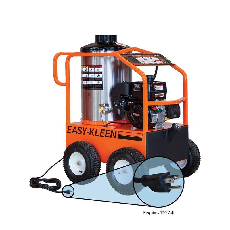 Unbranded Commercial 2700 PSI 3 GPM Gasoline Driven Hot Water Pressure Washer - EZO2703G
