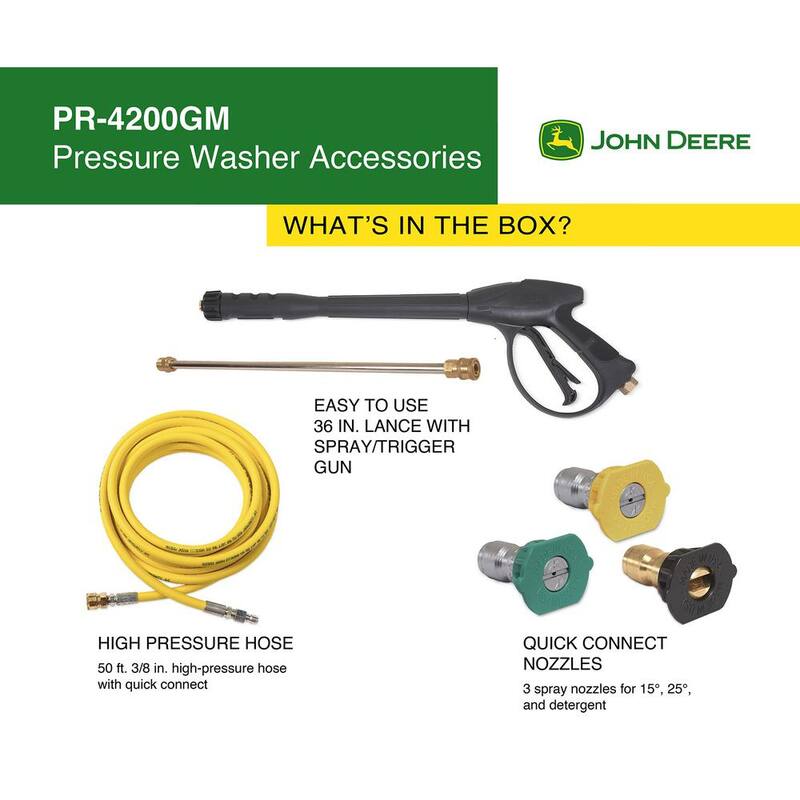 John Deere 4200 PSI 4.0 GPM Gas Cold Water Pressure Washer - PR-4200GM
