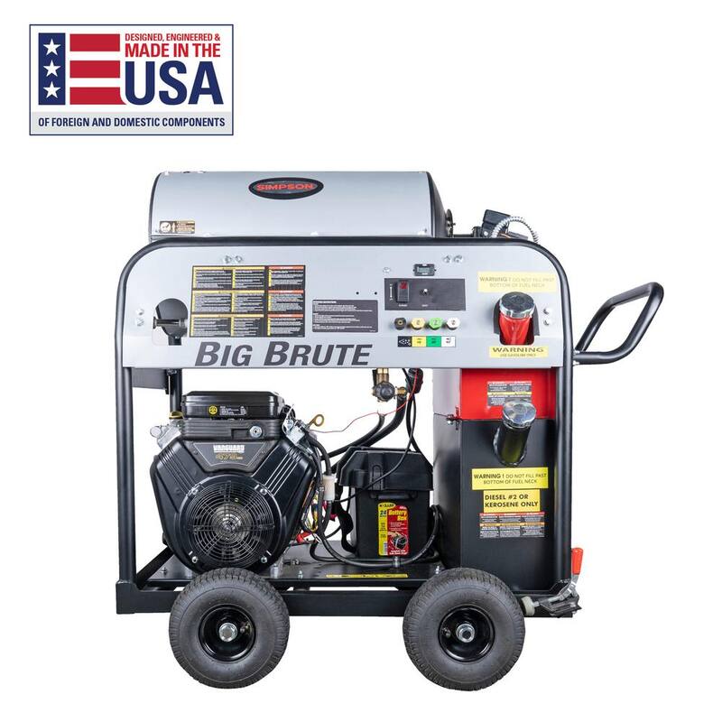 SIMPSON 4000 PSI 4.0 GPM Hot Water Gas Pressure Washer with Electric Start VANGUARD V-TWIN Engine - BB65108