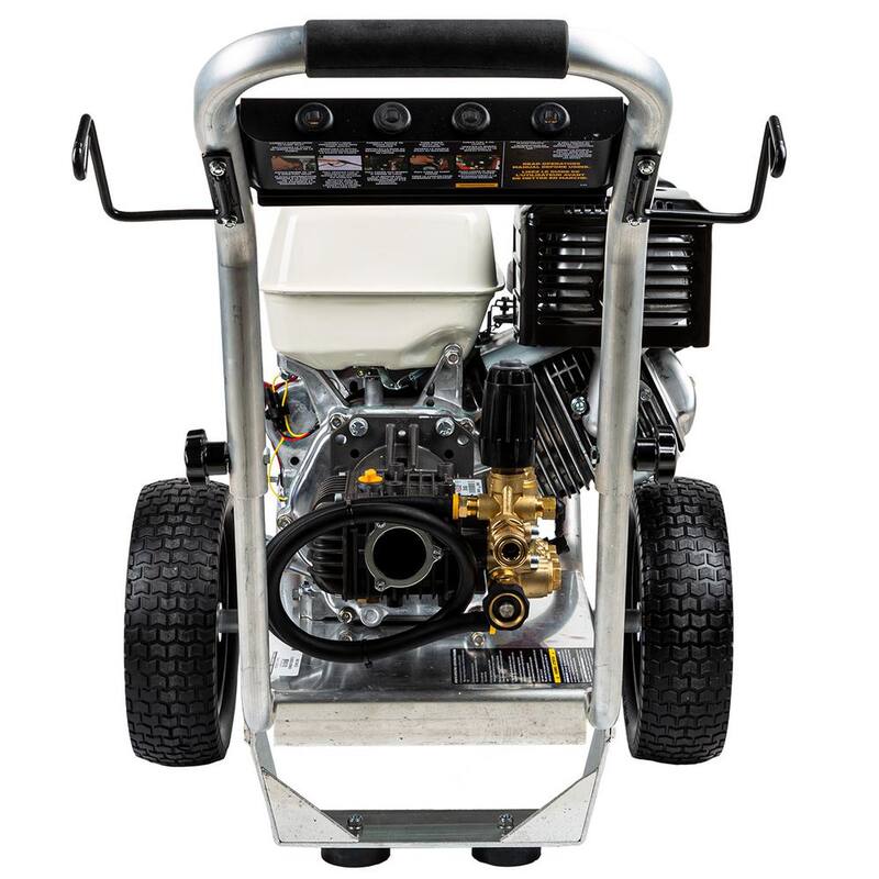 BE POWER EQUIPMENT 4000 PSI 4.0 GPM Cold Water Gas Pressure Washer Honda GX390 and Comet Triplex Pump on Aluminum Frame - B4013HACS