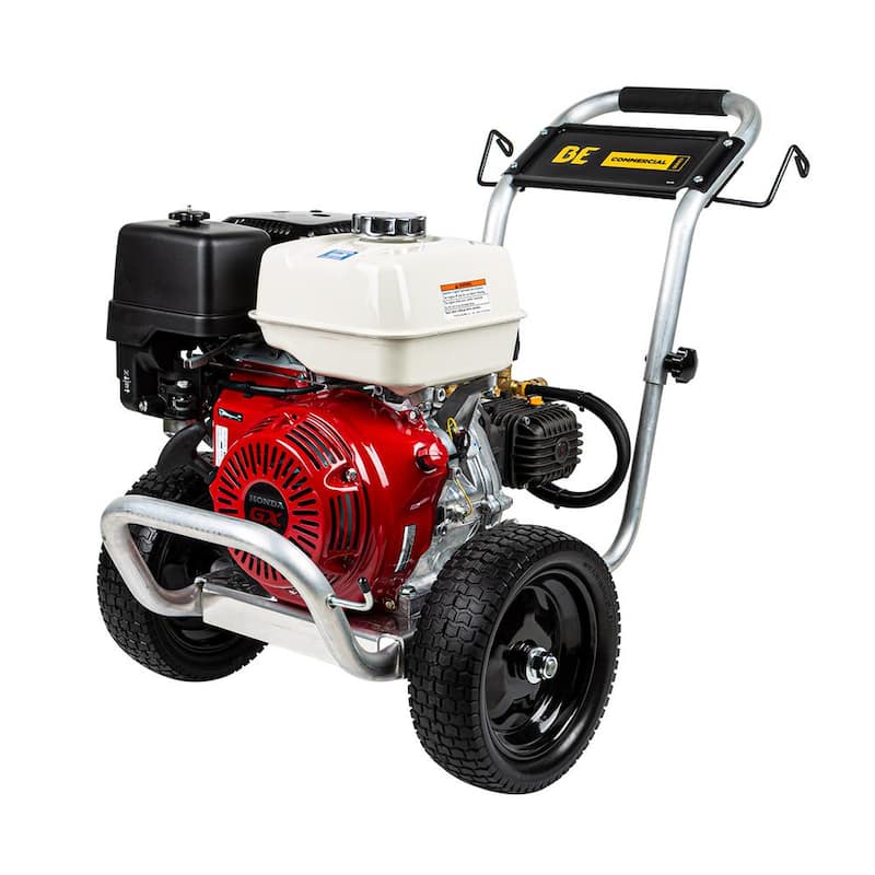 BE POWER EQUIPMENT 4000 PSI 4.0 GPM Cold Water Gas Pressure Washer Honda GX390 and Comet Triplex Pump on Aluminum Frame - B4013HACS