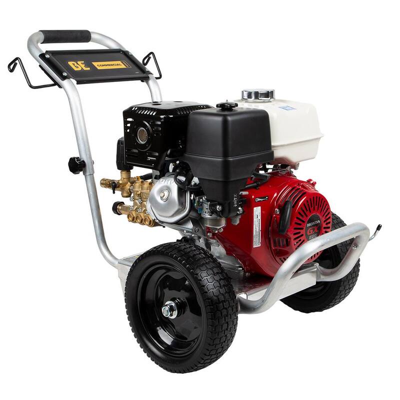 BE POWER EQUIPMENT 4000 PSI 4.0 GPM Cold Water Gas Pressure Washer Honda GX390 and Comet Triplex Pump on Aluminum Frame - B4013HACS