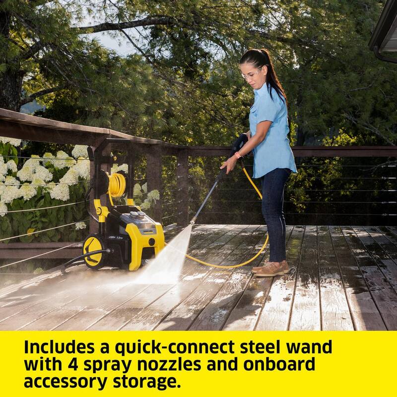 Karcher 2300 PSI 1.2 GPM K2300PS Electric Power Pressure Washer with Turbo, 15-Degree, 40-Degree and Soap Nozzles - 1.106-222.0