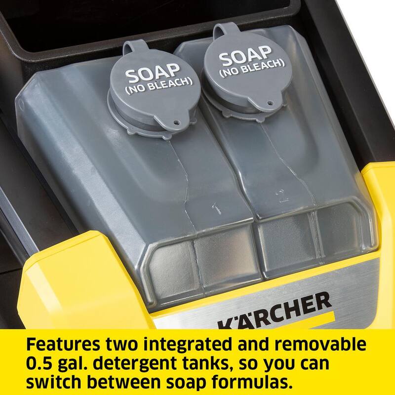 Karcher 2300 PSI 1.2 GPM K2300PS Electric Power Pressure Washer with Turbo, 15-Degree, 40-Degree and Soap Nozzles - 1.106-222.0