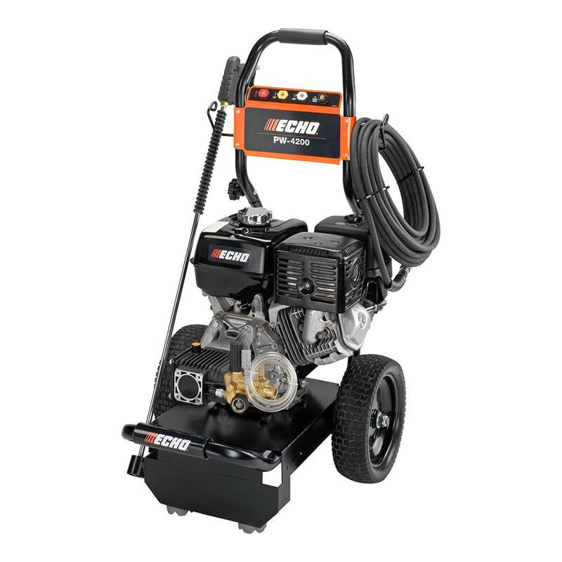 ECHO 4200 PSI 4.0 GPM Gas Cold Water Pressure Washer with Honda GX390 Engine and 50 Foot Hose with 4 Included Nozzle Tips - PW-4200