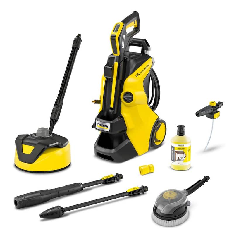 Karcher 2500 Max PSI 1.55 GPM K 5 Power Control CHK Cold Water Corded Electric Induction Pressure Washer 2 Wands Surface Cleaner - 1.324-571.0