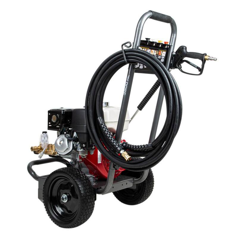 BE POWER EQUIPMENT 3800 PSI 3.5 GPM Cold Water Gas Pressure Washer Honda GX270 Engine and Triplex Pump - B389HA