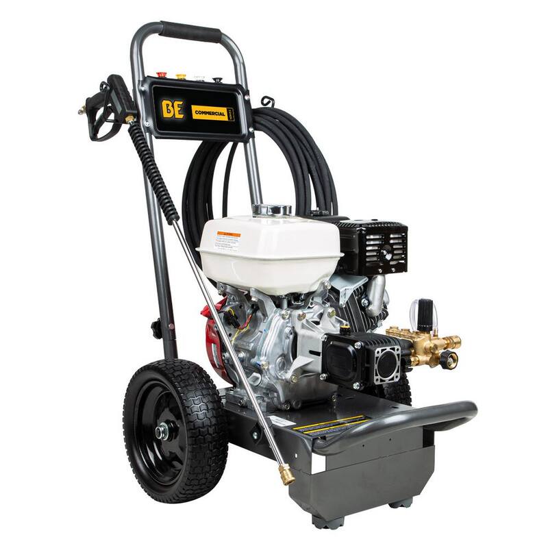 BE POWER EQUIPMENT 3800 PSI 3.5 GPM Cold Water Gas Pressure Washer Honda GX270 Engine and Triplex Pump - B389HA