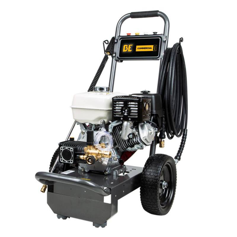 BE POWER EQUIPMENT 3800 PSI 3.5 GPM Cold Water Gas Pressure Washer Honda GX270 Engine and Triplex Pump - B389HA