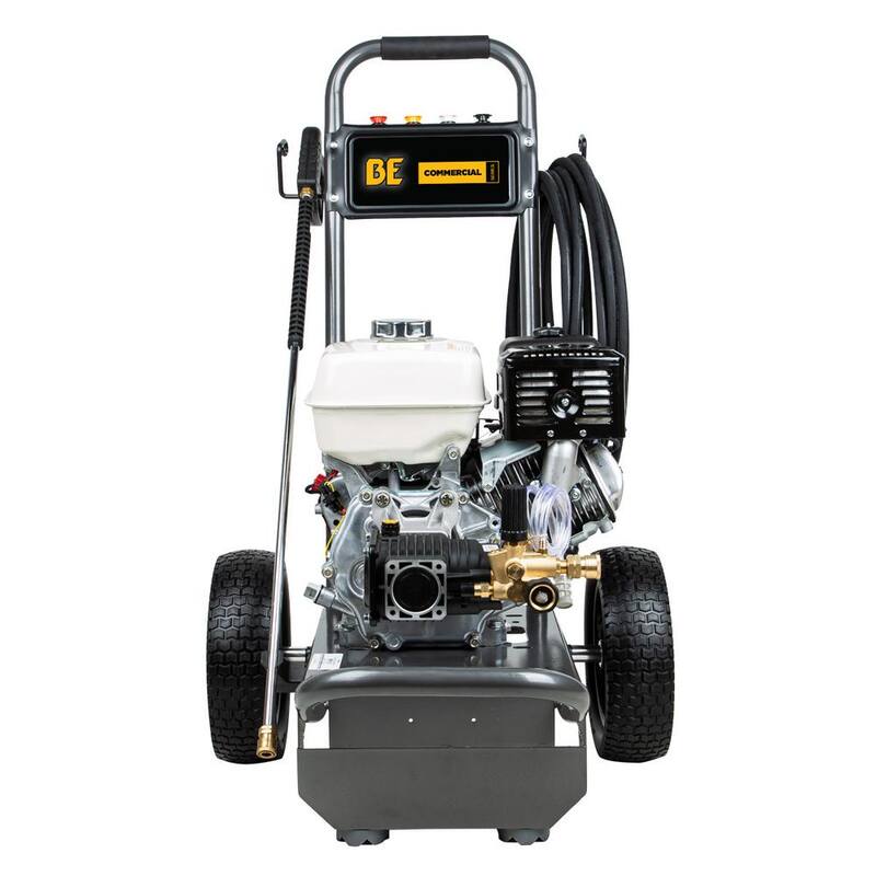 BE POWER EQUIPMENT 3800 PSI 3.5 GPM Cold Water Gas Pressure Washer Honda GX270 Engine and Triplex Pump - B389HA
