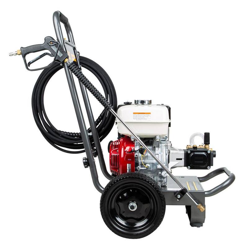 BE POWER EQUIPMENT 3800 PSI 3.5 GPM Cold Water Gas Pressure Washer Honda GX270 Engine and Triplex Pump - B389HA