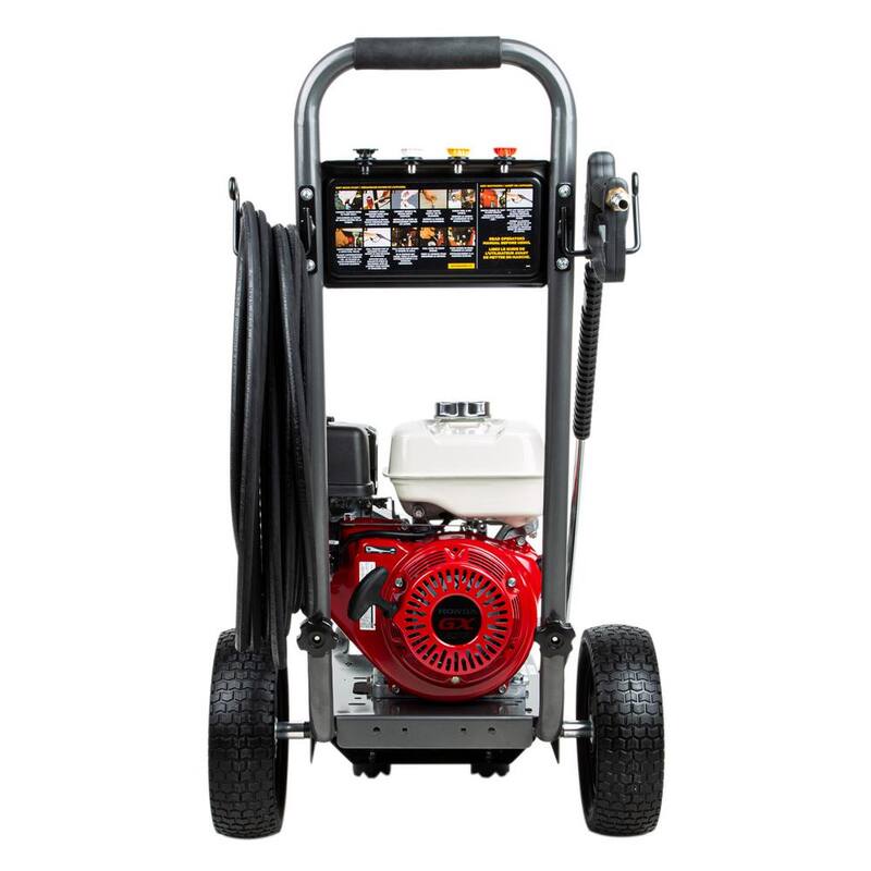 BE POWER EQUIPMENT 3800 PSI 3.5 GPM Cold Water Gas Pressure Washer Honda GX270 Engine and Triplex Pump - B389HA