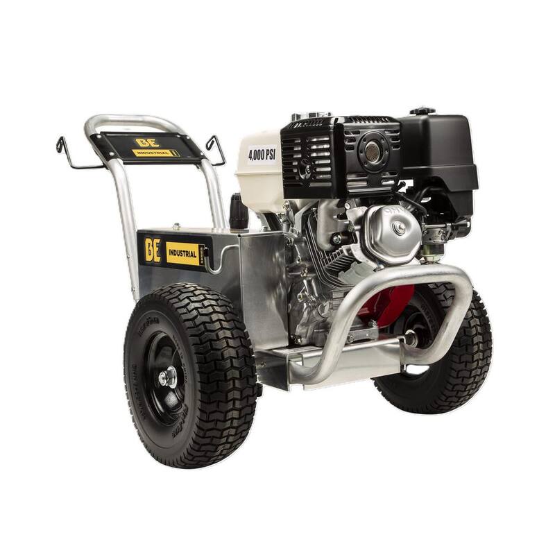 BE POWER EQUIPMENT 4000 PSI 4.0 GPM Cold Water Gas Pressure Washer Honda GX390 and Comet Triplex Pump on Aluminum Frame - B4013HABC