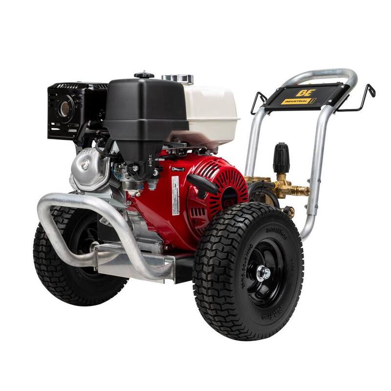 BE POWER EQUIPMENT 4000 PSI 4.0 GPM Cold Water Gas Pressure Washer Honda GX390 and Comet Triplex Pump on Aluminum Frame - B4013HABC