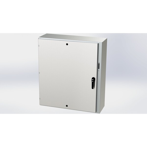 Saginaw Control & Engineering 304 Stainless Steel Electrical Enclosures, 42 in H, 12 in D, 37.38 in W, NEMA 3R, 4, 4X, 12, 13 - SCE-42XEL3712SSLP