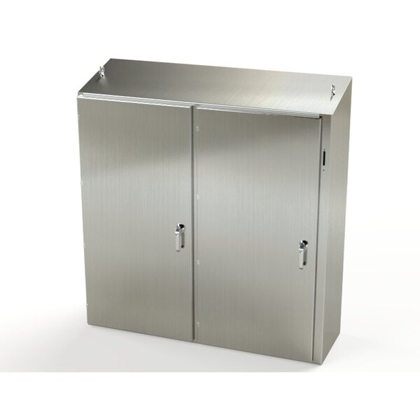Saginaw Control & Engineering 304 Stainless Steel Electrical Enclosures, 60 in H, 18 in D, 61 in W, NEMA 3R, 4, 4X, 12, 13 - SCE-60XEL6118SSST