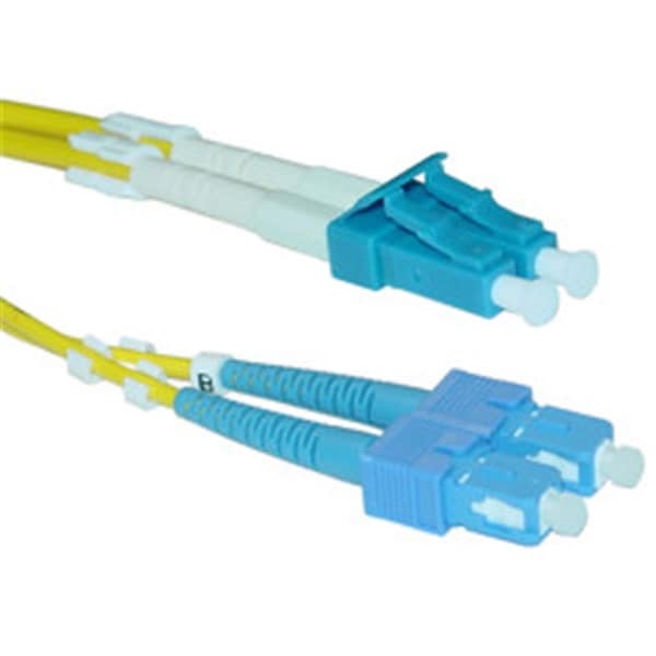 Cable de fibra óptica CableWholesale LCSC-01203 LC SC Monomodo Dúplex 9-125 3 metros (10 pies) - LCSC-01203
