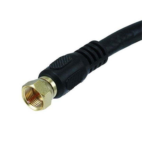 Cable coaxial RG6 tipo F CMPLE 373-N de 18AWG CL2 de 75Ohm - 25 pies negro - 373-N