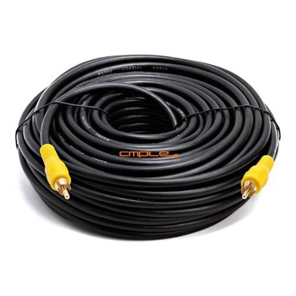 Cmple Cmple 343-N 1-RCA Composite Video - Subwoofer - Digital Coax - S-PDIF Patch Cable -75ft - 343-N
