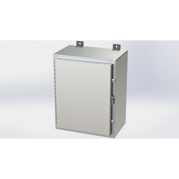 Saginaw Control & Engineering 316 Stainless Steel Electrical Enclosures, 20 in H, 10 in D, 16 in W, NEMA 4X, Hinged - SCE-20H1610SS6LP