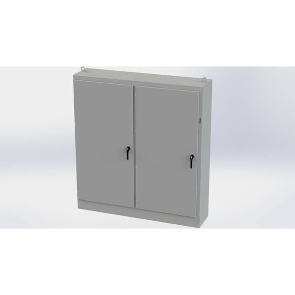 Saginaw Control & Engineering Carbon Steel Electrical Enclosures, 84 in H, 18 in D, 77-3/4 in W, NEMA 3R, 12, 13, Hinged - SCE-84XM7818