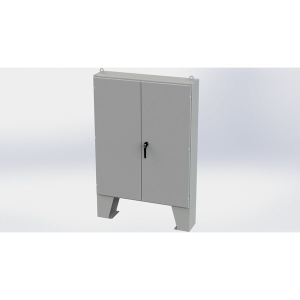 Saginaw Control & Engineering Carbon Steel Electrical Enclosures, 60 in H, 10 in D, 48 in W, NEMA 3R, 12, 13, Hinged - SCE-604810LP