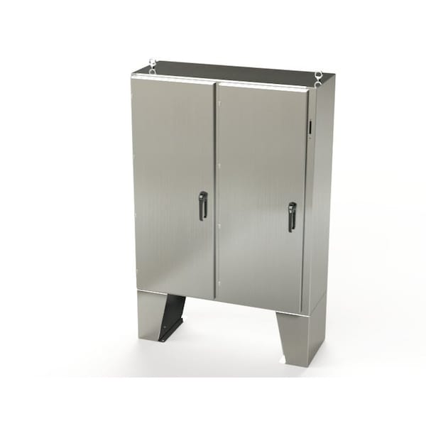 Saginaw Control & Engineering 304 Stainless Steel Electrical Enclosures, 60 in H, 18 in D, 49 in W, NEMA 3R, 4, 4X, 12, 13 - SCE-60XEL4918SSLP