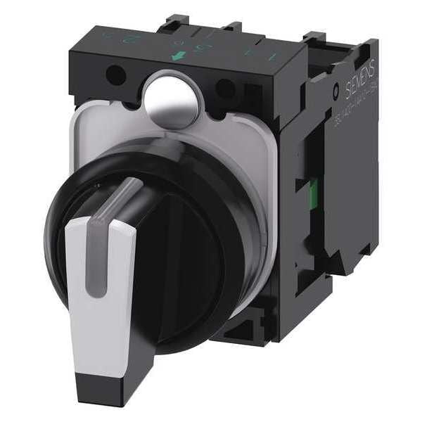 Interruptor selecto no iluminado Siemens, 2NO, blanco - 3SU1100-2BM60-1NA0