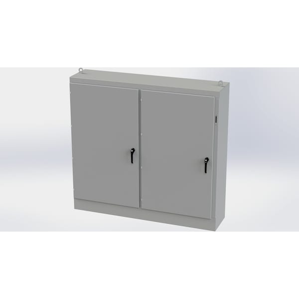 Saginaw Control & Engineering Carbon Steel Electrical Enclosures, 72 in H, 18 in D, 77-3/4 in W, NEMA 3R, 12, 13, Hinged - SCE-72XM7818