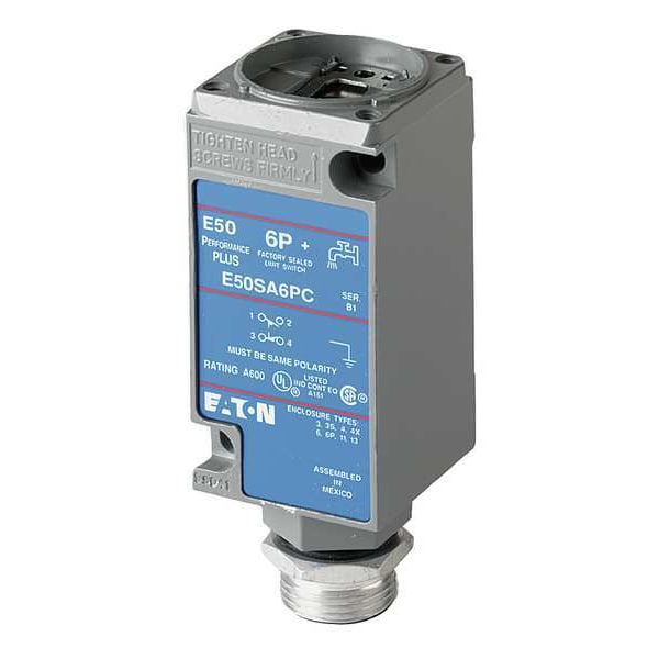 Cuerpo del interruptor de límite Eaton 1NC/1NO Nema 1, 2, 4, 6, 6P, 12, 13 - E50SA6PC