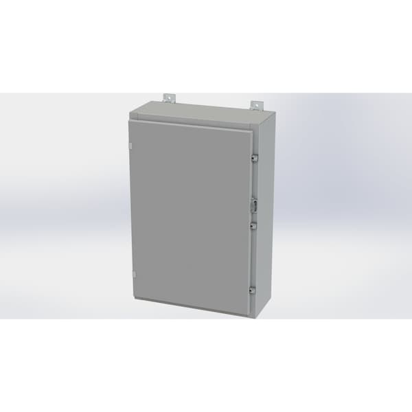Saginaw Control & Engineering Carbon Steel Electrical Enclosures, 30 in H, 8 in D, 20 in W, NEMA 4, Hinged - SCE-30H2008LP