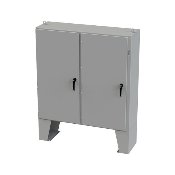 Saginaw Control & Engineering Carbon Steel Electrical Enclosures, 60 in H, 18 in D, 61 in W, NEMA 3R, 4, 12, 13, Hinged - SCE-60XEL6118LP
