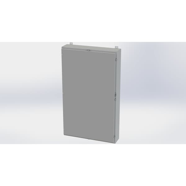Saginaw Control & Engineering Carbon Steel Electrical Enclosures, 60 in H, 8 in D, 36 in W, NEMA 4, Hinged - SCE-60H3608LP