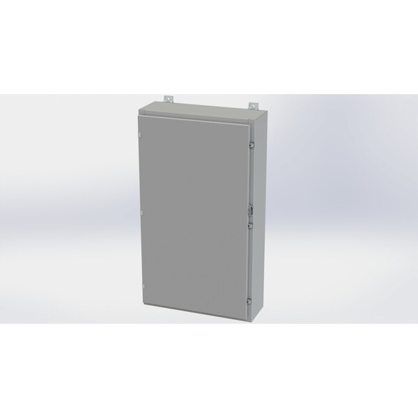 Saginaw Control & Engineering Carbon Steel Electrical Enclosures, 42 in H, 8 in D, 24 in W, NEMA 4, Hinged - SCE-42H2408LP
