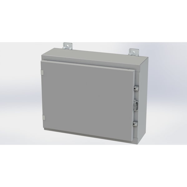 Saginaw Control & Engineering Carbon Steel Electrical Enclosures, 16 in H, 6 in D, 20 in W, NEMA 4, Hinged - SCE-16H2006LP