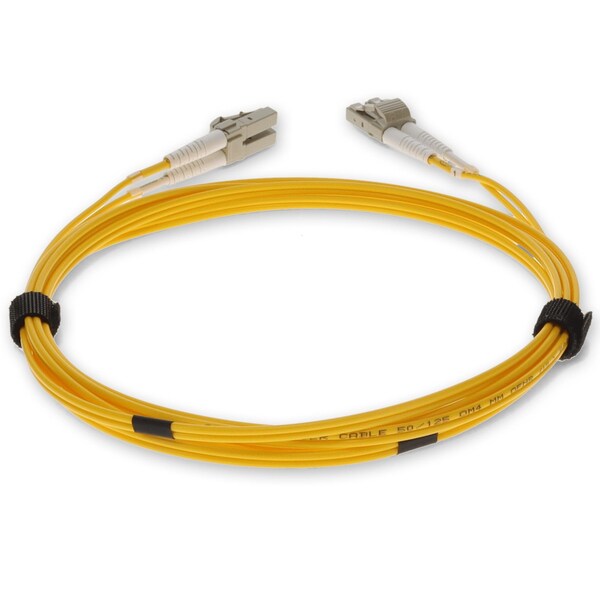Add-On 10M LC MALE TO LC MALE OM4 STRAIGHT YELLOW FIBER OFNR RISER-RATED PA - ADD-LC-LC-10M5OM4-YW