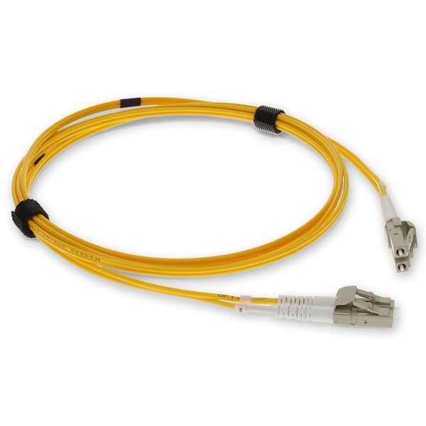 Add-On 10M LC MALE TO LC MALE OM4 STRAIGHT YELLOW FIBER OFNR RISER-RATED PA - ADD-LC-LC-10M5OM4-YW