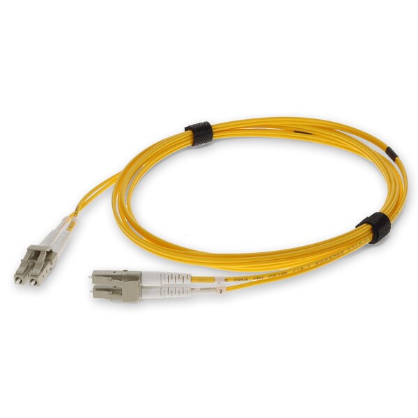 Add-On 10M LC MALE TO LC MALE OM4 STRAIGHT YELLOW FIBER OFNR RISER-RATED PA - ADD-LC-LC-10M5OM4-YW