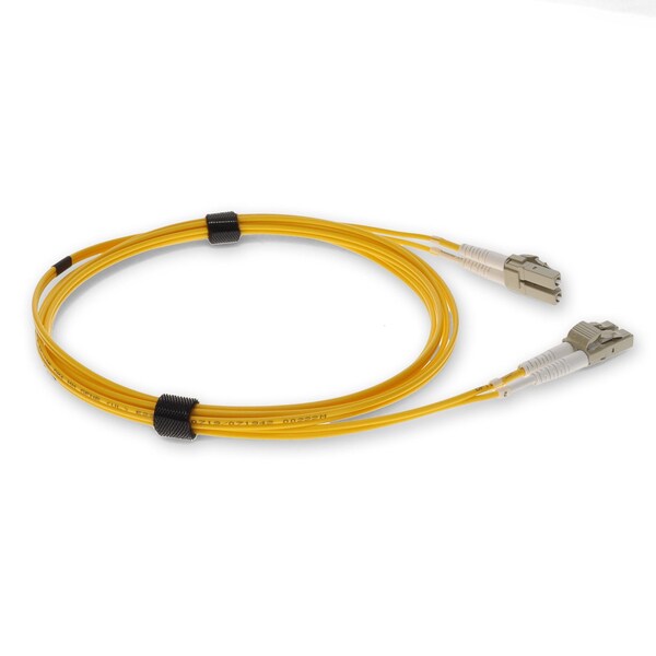 Add-On 10M LC MALE TO LC MALE OM4 STRAIGHT YELLOW FIBER OFNR RISER-RATED PA - ADD-LC-LC-10M5OM4-YW