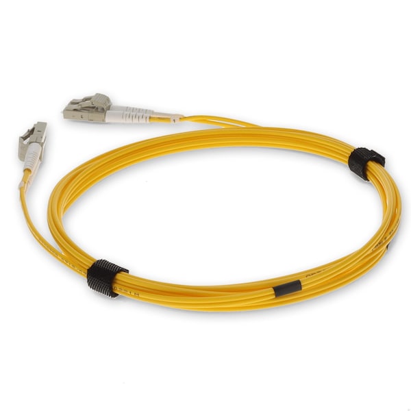 Add-On 10M LC MALE TO LC MALE OM4 STRAIGHT YELLOW FIBER OFNR RISER-RATED PA - ADD-LC-LC-10M5OM4-YW