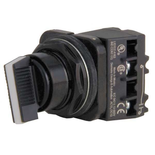 Siemens Interruptor Selectr sin iluminación, 30mm, 2 posiciones, palanca - 52SX2ACBK1