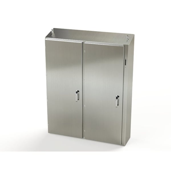 Saginaw Control & Engineering 304 Stainless Steel Electrical Enclosures, 60 in H, 12 in D, 49 in W, NEMA 3R, 4, 4X, 12, 13 - SCE-60XEL4912SSST