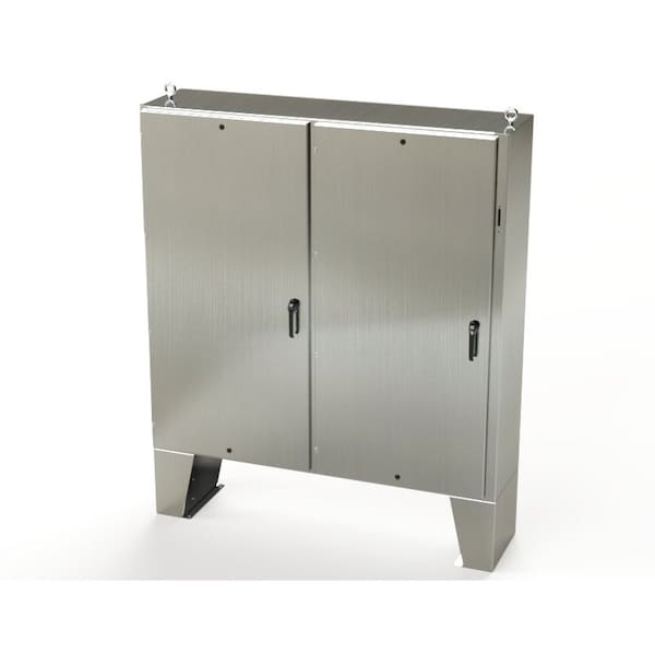 Saginaw Control & Engineering 316 Stainless Steel Electrical Enclosures, 72 in H, 18 in D, 73 in W, NEMA 3R, 4, 4X, 12, 13 - SCE-72XEL7318SS6LP
