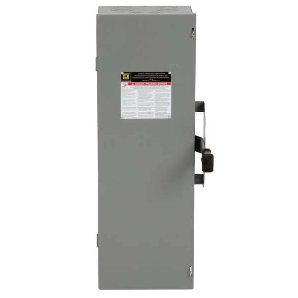 Interruptor de seguridad Square D sin fusible, resistente, 240V CA, 3PDT, 100 A, NEMA 1 - DTU323