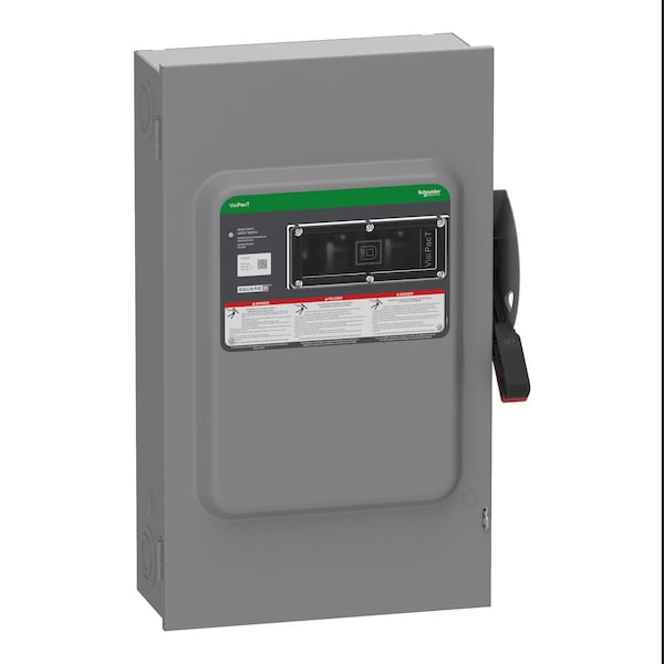 Interruptor de seguridad Schneider Electric, DPST, 200 A, 2 polos, 3 cables - VH224N