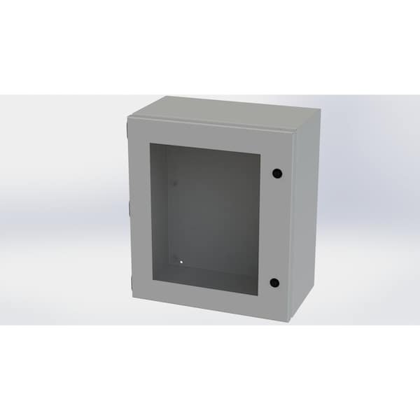 Saginaw Control & Engineering Carbon Steel Electrical Enclosures, 16 in H, 8 in D, 14 in W, NEMA 3R, 4, 12, 13, Hinged - SCE-16148ELJW
