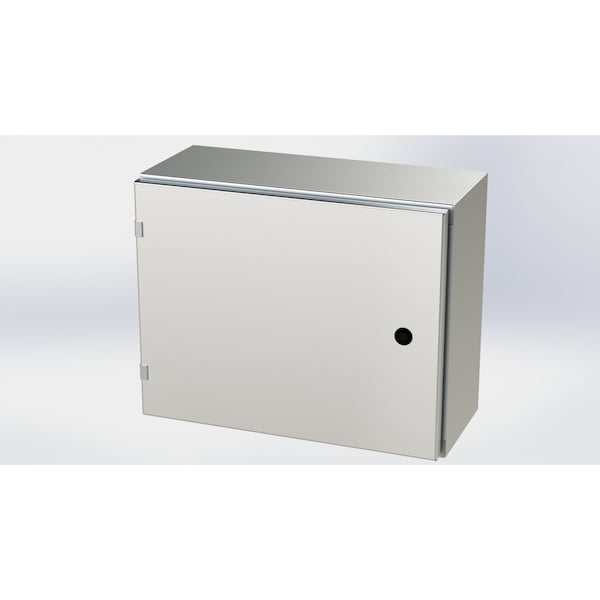 Saginaw Control & Engineering 316 Stainless Steel Electrical Enclosures, 16 in H, 8 in D, 20 in W, NEMA 3R, 4, 4X, 12, 13, Hinged - SCE-16EL2008SS6LP