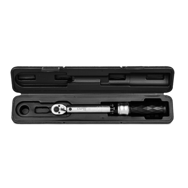 Capri Tools 1/4 in Drive Diamond Ergonomic Grip Torque Wrench, 55-250 in.-lb. - CP31100
