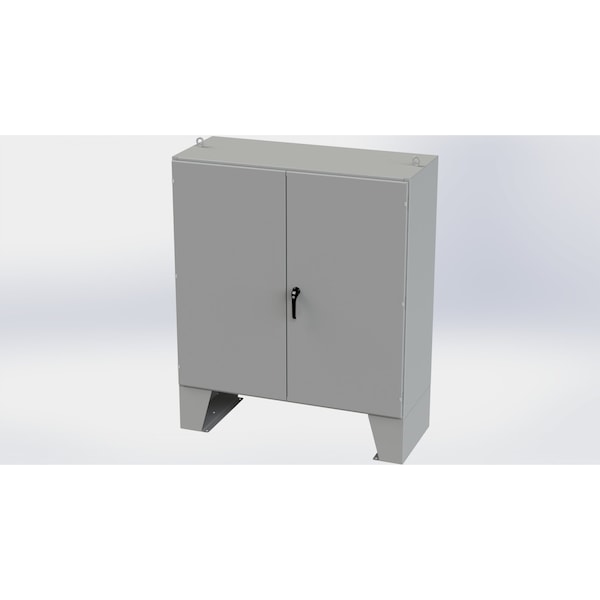 Saginaw Control & Engineering Carbon Steel Electrical Enclosures, 60 in H, 24 in D, 60 in W, NEMA 3R, 12, 13, Hinged - SCE-606024LP