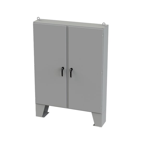 Saginaw Control & Engineering Carbon Steel Electrical Enclosures, 72 in H, 12 in D, 60 in W, NEMA 3R, 4, 12, 13, Hinged - SCE-72EL6012LPPL